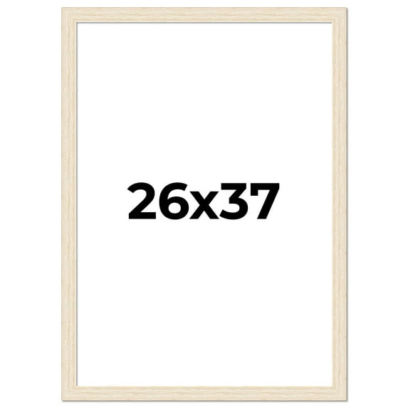 26x37 Frame White Real Wood Picture Frame Width 1.5 inches | Interior Frame Depth 0.5 inches | Barn