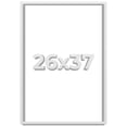 thumbnail image 1 of 26x37 Shadow Box Frame White | 1 Inches Deep Real Wood Contemporary Shadowbox Display Frame | UV, 1 of 6