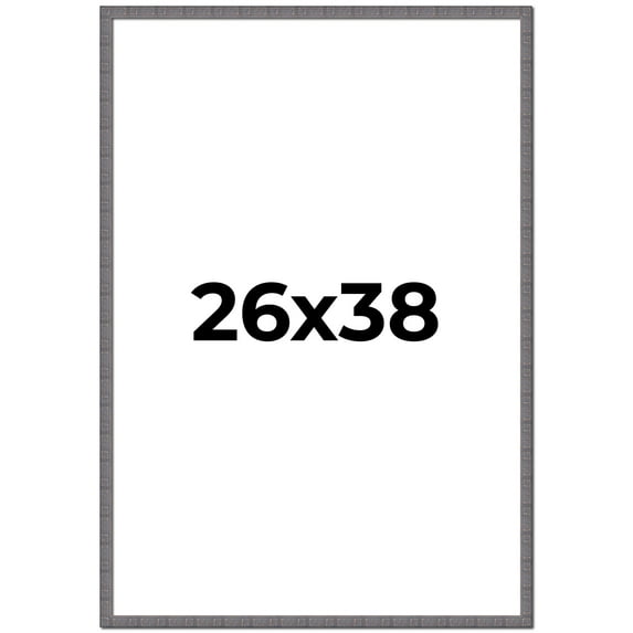 26x38 Frame Blue Kingsley Pewter Solid Wood Picture Frame Width 0.75 Inches |Interior Depth 0.5
