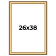 thumbnail image 1 of 26x38 Frame Gold Plein Aire Solid Wood Picture Frame Width 2 Inches | Interior Frame Depth 0.5, 1 of 8