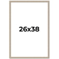 thumbnail image 1 of 26x38 Frame Grey Solid Wood Picture Frame Width 1 Inches | Interior Frame Depth 0.5 Inches |, 1 of 8