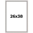 thumbnail image 1 of 26x38 Frame Silver Real Wood Picture Frame Width 1.25 Inches | Interior Frame Depth 0.5 Inches |, 1 of 8