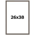 thumbnail image 1 of 26x38 Frame Silver Real Wood Picture Frame Width 1.25 Inches | Interior Frame Depth 0.5 Inches |, 1 of 8