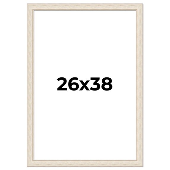 26x38 Frame White Real Wood Picture Frame Width 1.75 inches | Interior Frame Depth 0.5 inches |