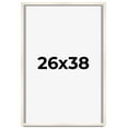 thumbnail image 1 of 26x38 Shadow Box Cream of Wheat White Washed Display Frame | 0.875 Inches Deep Solid Wood Shadowbox, 1 of 8