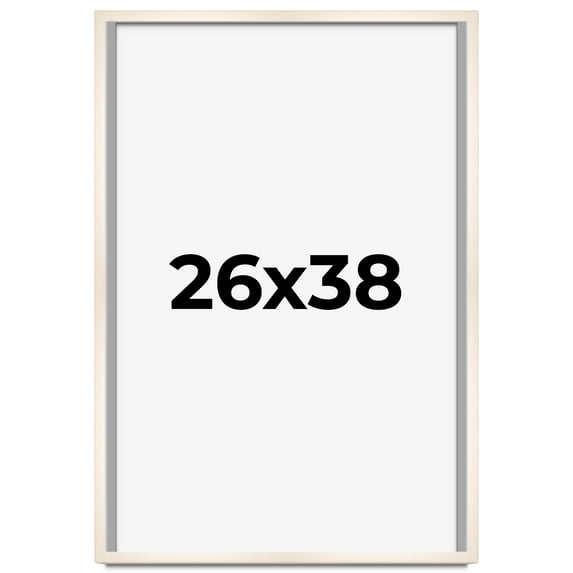 26x38 Shadow Box Cream of Wheat White Washed Display Frame | 0.875 Inches Deep Solid Wood Shadowbox