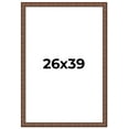 thumbnail image 1 of 26x39 Dark Brown Bamboo Real Wood Picture Frame Width 1.5 inches | Interior Frame Depth 0.5 inches, 1 of 8