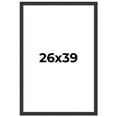 thumbnail image 1 of 26x39 Frame Black Real Wood Picture Frame Width 1.25 Inches | Interior Frame Depth 0.5 Inches |, 1 of 8