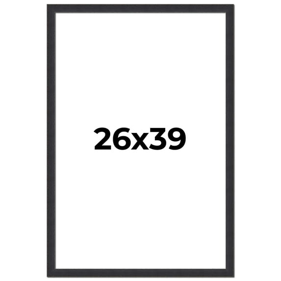 26x39 Frame Black Real Wood Picture Frame Width 1.25 Inches | Interior Frame Depth 0.5 Inches |