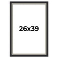 thumbnail image 1 of 26x39 Frame Black Real Wood Picture Frame Width 2.25 Inches | Interior Frame Depth 0.5 Inches |, 1 of 8