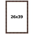 thumbnail image 1 of 26x39 Frame Brown Burl Real Wood Picture Frame Width 1.625 Inches | Interior Frame Depth 0.5 Inches, 1 of 8