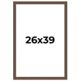 thumbnail image 1 of 26x39 Frame Brown Farmhouse Solid Wood Picture Frame Width 1.5 Inches | Interior Frame Depth 0.5, 1 of 8