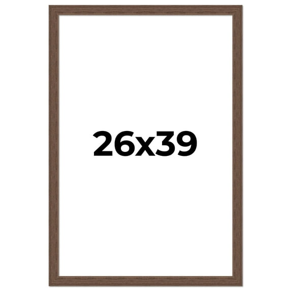 26x39 Frame Brown Farmhouse Solid Wood Picture Frame Width 1.5 Inches | Interior Frame Depth 0.5