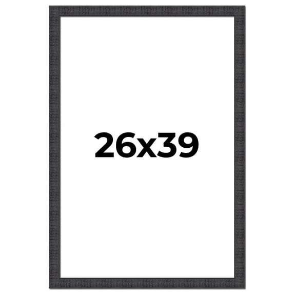 26x39 Frame Brown Rustic Solid Wood Picture Frame 1.5 Inches Wide | Interior Frame Depth 0.5 Inches