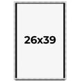 thumbnail image 1 of 26x39 Frame Brushed Silver Solid Wood Picture Frame | 0.75 Inch Moulding Width | Rabbet Depth 0.75, 1 of 5
