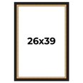 thumbnail image 1 of 26x39 Frame Gold Real Wood Picture Frame Width 2.25 Inches | Interior Frame Depth 0.5 Inches |, 1 of 8