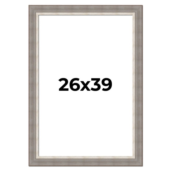26x39 Frame Grey Real Wood Picture Frame Width 2.75 Inches | Interior Frame Depth 0.5 Inches |