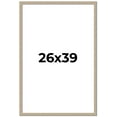 thumbnail image 1 of 26x39 Frame Grey Solid Wood Picture Frame Width 1 Inches | Interior Frame Depth 0.5 Inches |, 1 of 8