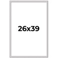 thumbnail image 1 of 26x39 Frame Silver Inner Slope Bevel Picture Frame | 1 Inch Moulding Width | 0.75 Inch Rabbet Depth, 1 of 8