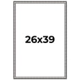 thumbnail image 1 of 26x39 Frame Silver Real Wood Picture Frame Width 1.125 Inches | Interior Frame Depth 0.5 Inches |, 1 of 8