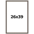 thumbnail image 1 of 26x39 Frame Silver Real Wood Picture Frame Width 1.25 Inches | Interior Frame Depth 0.5 Inches |, 1 of 8