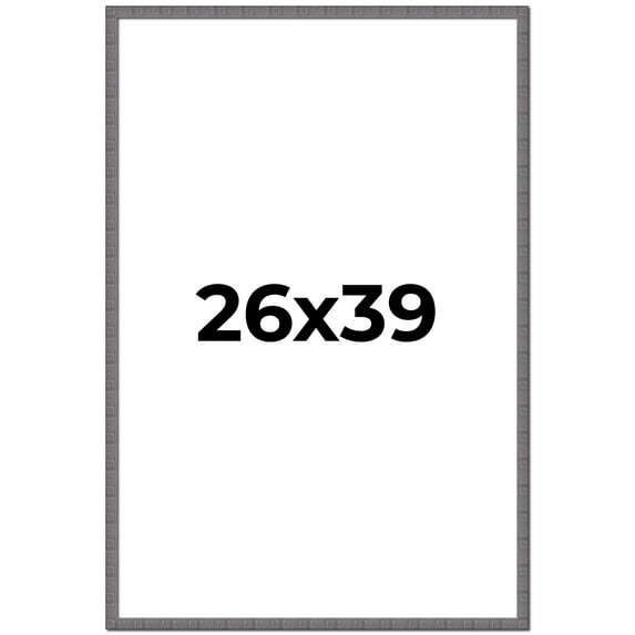 26x39 Frame Slate Blue Distressed Rustic Solid Wood Picture Frame | 0.75 Inch Moulding Width |