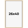 thumbnail image 1 of 26x40 Frame Beige Real Wood Picture Frame Width 0.75 inches | Interior Frame Depth 0.5 inches |, 1 of 8