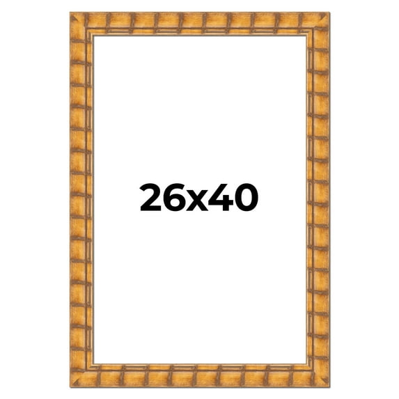 26x40 Frame Beige Real Wood Picture Frame Width 3 inches | Interior Frame Depth 0.5 inches |