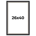 thumbnail image 1 of 26x40 Frame Black Real Wood Picture Frame Width 2.25 Inches | Interior Frame Depth 0.5 Inches |, 1 of 8