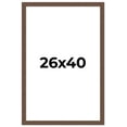 thumbnail image 1 of 26x40 Farmhouse Brown Solid Wood Picture Frame Width 1.5 Inches | Interior Frame Depth 0.5 Inches |, 1 of 8