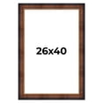thumbnail image 1 of 26x40 Frame Brown Walnut Gold Ornate Trim Solid Wood Plein Air Picture Frame | 3 Inch Moulding, 1 of 8