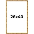 thumbnail image 1 of 26x40 Frame Gold Bamboo Solid Wood Picture Frame | 1 Inch Moulding Width | Interior Frame Depth, 1 of 8
