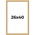thumbnail image 1 of 26x40 Frame Gold Rustic Solid Wood Picture Frame | 1.25 Inch Wide Moulding | Rustique Gold, 1 of 8