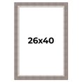 thumbnail image 1 of 26x40 Frame Grey Real Wood Picture Frame Width 2.75 Inches | Interior Frame Depth 0.5 Inches |, 1 of 8
