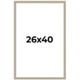 thumbnail image 1 of 26x40 Frame Grey Solid Wood Picture Frame Width 1 Inches | Interior Frame Depth 0.5 Inches |, 1 of 8