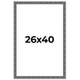 thumbnail image 1 of 26x40 Frame Silver Black Rustic Sonoma Solid Wood Picture Frame | 1.5 Inch Moulding Width |, 1 of 8
