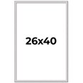 thumbnail image 1 of 26x40 Frame Silver Inner Slope Bevel Picture Frame | 1 Inch Moulding Width | 0.75 Inch Rabbet Depth, 1 of 8