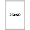 thumbnail image 1 of 26x40 Frame Silver Real Wood Picture Frame Width 1.25 Inches | Interior Frame Depth 0.5 Inches |, 1 of 8