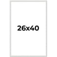 thumbnail image 1 of 26x40 Frame White Real Wood Picture Frame Width 0.75 inches | Interior Frame Depth 0.5 inches |, 1 of 8