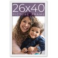 thumbnail image 1 of 26x40 Frame White Real Wood Picture Frame Width 0.75 inches | Interior Frame Depth 0.5 inches |, 1 of 8