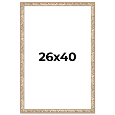 26x40 Frame White Real Wood Picture Frame Width 1.5 inches | Interior Frame Depth 0.5 inches |