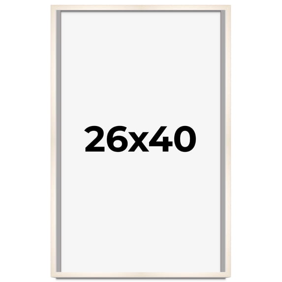 26x40 Frame White Wheat Solid Wood Picture Frame | Moulding Width 0.75 Inches | Interior Depth 0.5