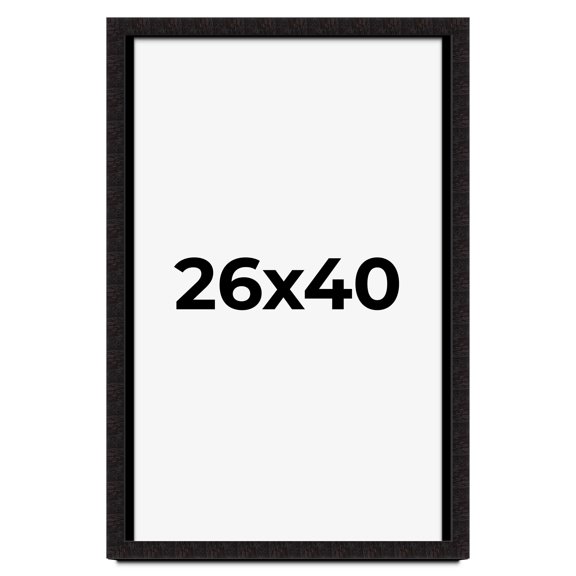 26x40 Shadow Box Black Solid Wood Display Picture Frame | 1 Inch Rabbet Depth | | 1.375 Inch
