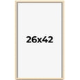 thumbnail image 1 of 26x42 Frame Beige Real Wood Picture Frame Width 0.75 inches | Interior Frame Depth 0.5 inches |, 1 of 8