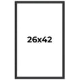 thumbnail image 1 of 26x42 Frame Black Real Wood Picture Frame Width 1.25 Inches | Interior Frame Depth 0.5 Inches |, 1 of 8