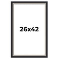 thumbnail image 1 of 26x42 Frame Black Real Wood Picture Frame Width 2.25 Inches | Interior Frame Depth 0.5 Inches |, 1 of 8