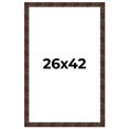 thumbnail image 1 of 26x42 Frame Brown Burl Real Wood Picture Frame Width 1.625 Inches | Interior Frame Depth 0.5 Inches, 1 of 8