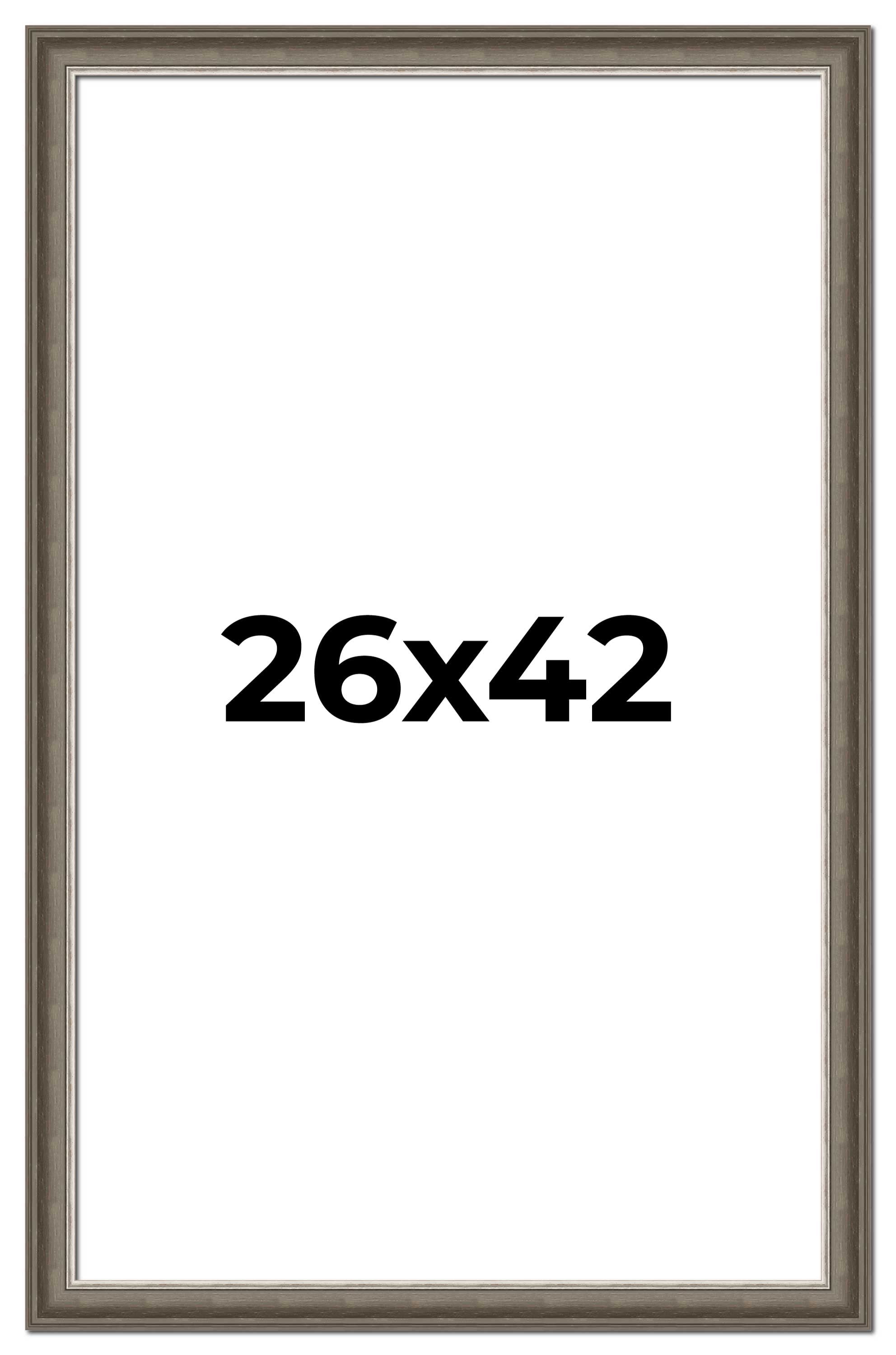 26x42 Frame Brown Solid Wood Picture Frame | 1.75 Inch Moulding Width ...