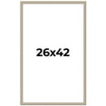 thumbnail image 1 of 26x42 Frame Grey Solid Wood Picture Frame Width 1 Inches | Interior Frame Depth 0.5 Inches |, 1 of 8