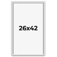 thumbnail image 1 of 26x42 Shadow Box Frame Silver | 1.625 Inches Deep Real Wood Contemporary Shadowbox Display Frame |, 1 of 7